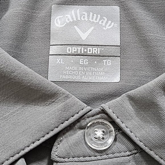 Callaway Polo Shirt Mens XL Gray Buttons Performance SS Subaru Logo Opti Dri - Picture 3 of 16